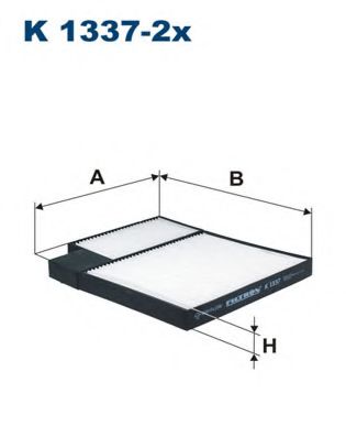 K1337-2x FILTRON Heating / Ventilation Filter, interior air
