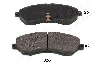50-00-026 ASHIKA Brake Pad Set, disc brake