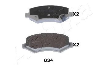 50-00-034 ASHIKA Brake Pad Set, disc brake