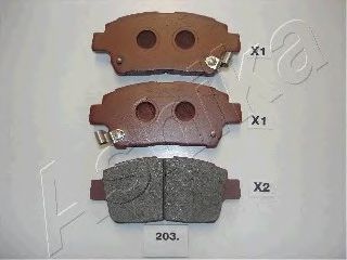 50-02-203 ASHIKA Brake Pad Set, disc brake