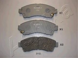 50-03-312 ASHIKA Brake Pad Set, disc brake