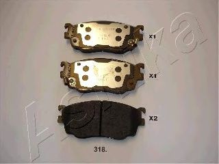 50-03-318 ASHIKA Brake Pad Set, disc brake