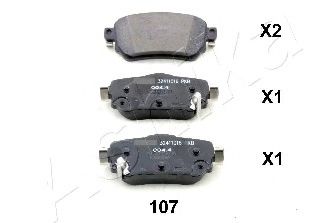 51-01-107 ASHIKA Brake Pad Set, disc brake