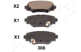 51-03-308 ASHIKA Mounting Kit, stabiliser bar/-rod