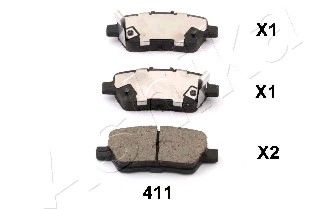 51-04-411 ASHIKA Brake System Brake Pad Set, disc brake