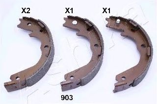 55-09-903 ASHIKA Brake System Brake Shoe Set, parking brake