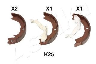 55-0K-K25 ASHIKA Brake Shoe Set, parking brake