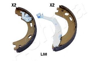 55-0L-L08 ASHIKA Brake System Brake Shoe Set, parking brake