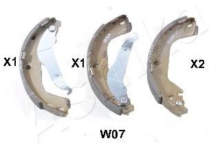 55-0W-W07 ASHIKA Brake System Brake Shoe Set