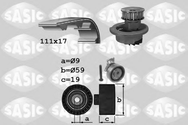 3906071 SASIC Water Pump & Timing Belt Kit