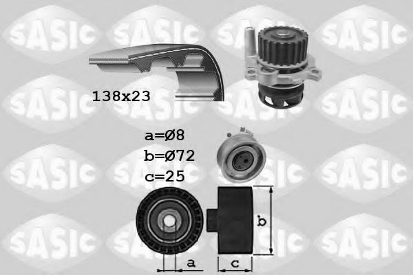 3906091 SASIC Water Pump & Timing Belt Kit