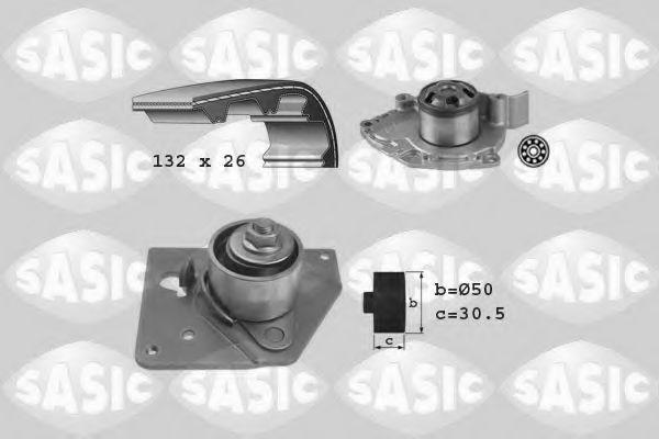 3904032 SASIC Water Pump & Timing Belt Kit