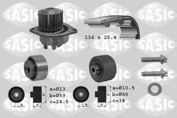 3900017 SASIC Deflection/Guide Pulley, timing belt