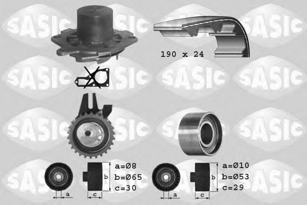 3906006 SASIC Cooling System Water Pump & Timing Belt Kit