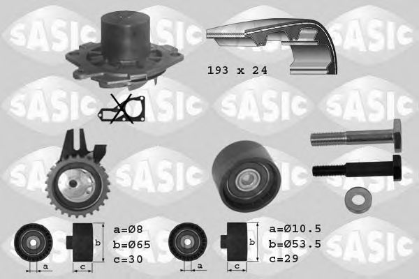 3906008 SASIC Cooling System Water Pump & Timing Belt Kit