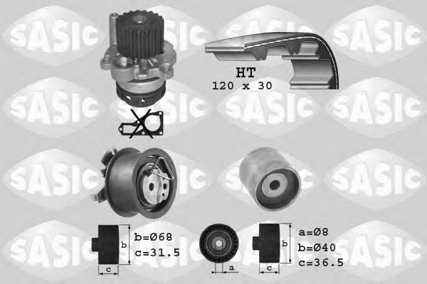 3906009 SASIC Water Pump & Timing Belt Kit