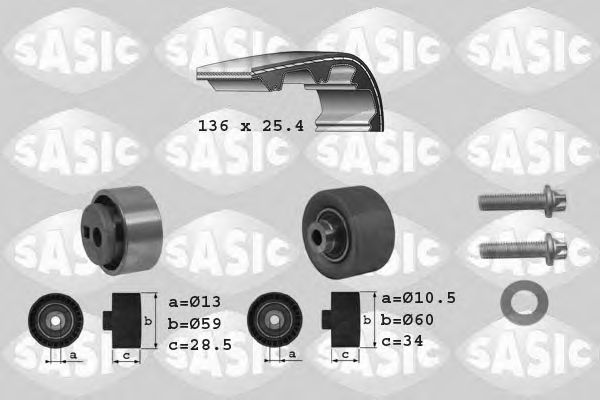 1750005 SASIC Deflection/Guide Pulley, timing belt