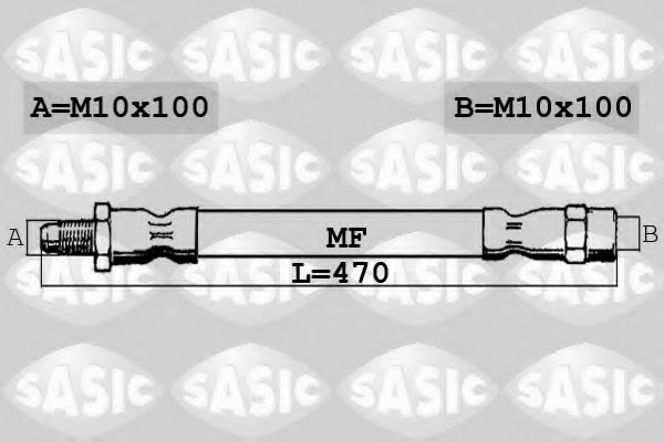 SBH0180 SASIC Brake System Brake Hose