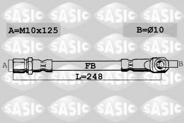SBH6286 SASIC Brake System Brake Hose