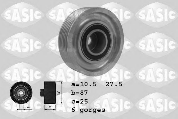 1624041 SASIC Deflection/Guide Pulley, v-ribbed belt
