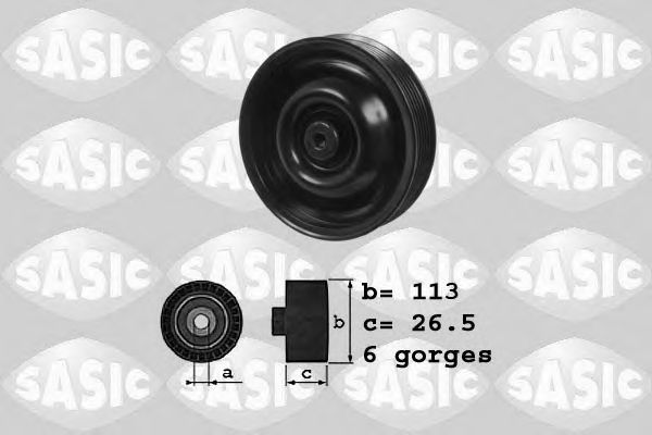 1626121 SASIC Deflection/Guide Pulley, v-ribbed belt