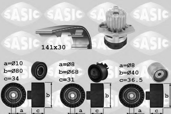3906028 SASIC Cooling System Water Pump & Timing Belt Kit