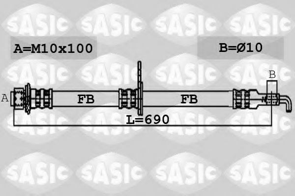 6606113 SASIC Brake System Brake Hose