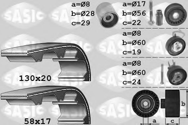 1756051 SASIC Belt Drive Timing Belt Kit