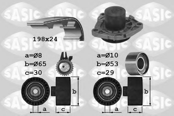 3906031 SASIC Cooling System Water Pump & Timing Belt Kit