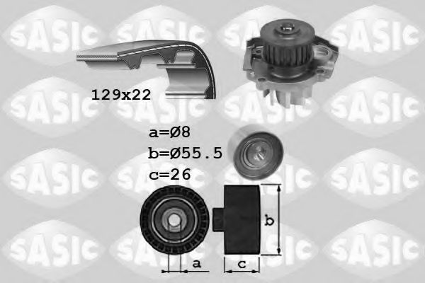 3906041 SASIC Water Pump & Timing Belt Kit