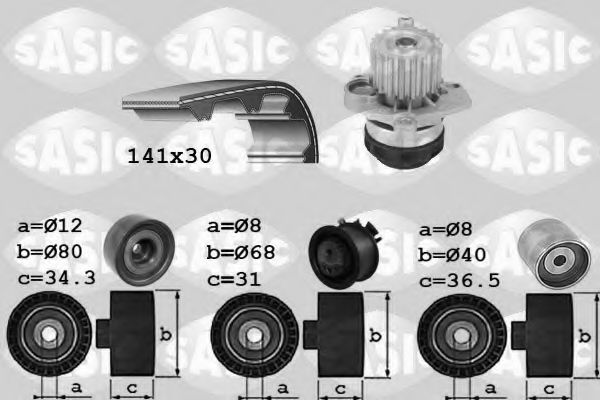 3906053 SASIC Cooling System Water Pump & Timing Belt Kit