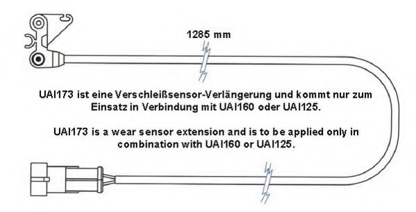 UAI173 BERAL Warning Contact, brake pad wear