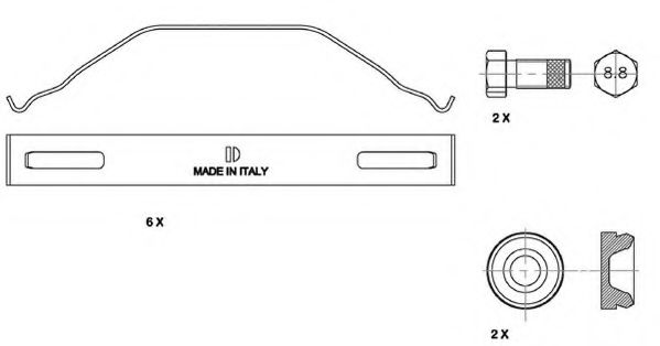 FAC167 DURON Brake System Accessory Kit, disc brake pads