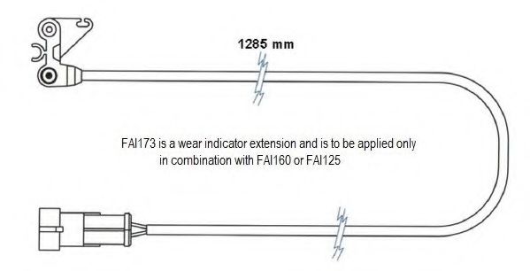 FAI173 DURON Warning Contact, brake pad wear
