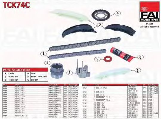 TCK74C FAI+AUTOPARTS Timing Chain Kit