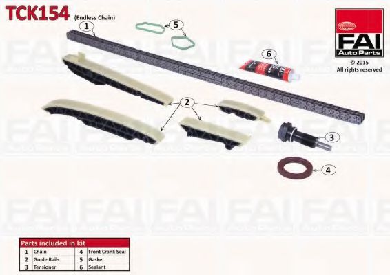 TCK154 FAI+AUTOPARTS Engine Timing Control Timing Chain Kit