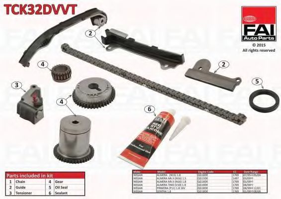 TCK32DVVT FAI+AUTOPARTS Timing Chain Kit