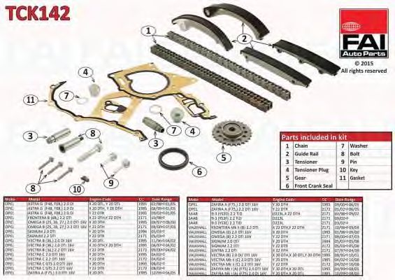 TCK142 FAI+AUTOPARTS Timing Chain Kit