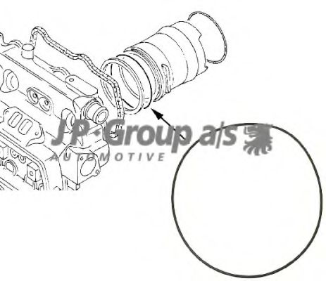 1111000200 JP+GROUP Crankcase O-Ring, cylinder sleeve