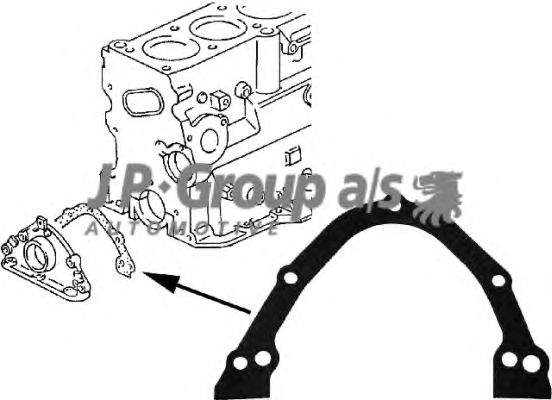 1119100300 JP+GROUP Gasket, housing cover (crankcase)