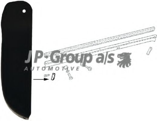 1689800806 JP+GROUP Body Trim/Protective Strip, door