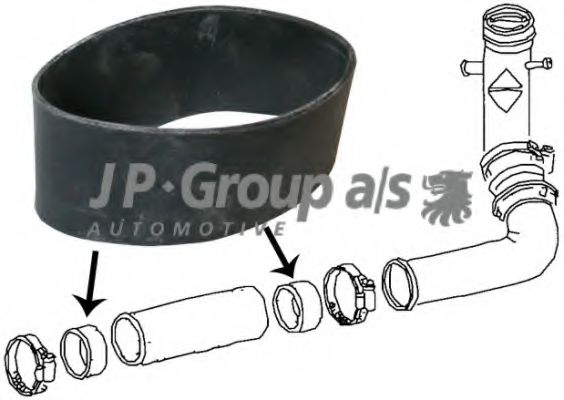 8115651306 JP+GROUP Seal, fuel filler neck