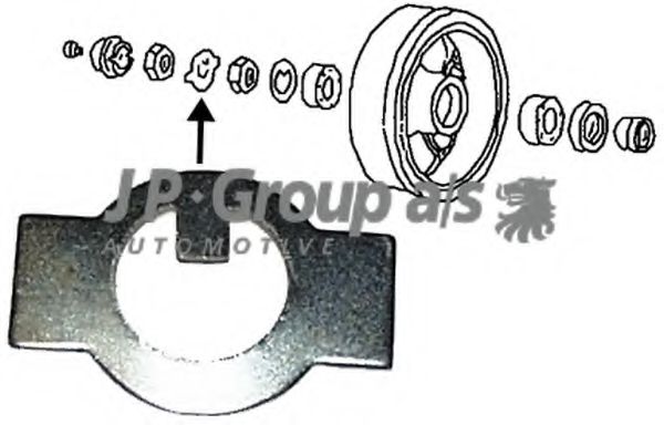 8142000306 JP+GROUP Wheel Suspension Lock Ring, stub axle