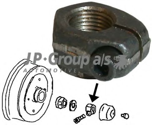8163450186 JP+GROUP Wheel Suspension Nut, stub axle