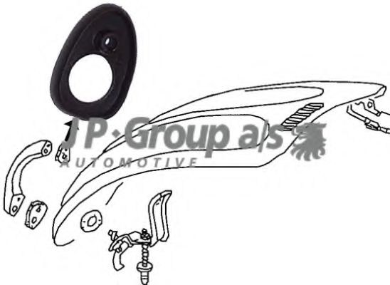 8187350506 JP+GROUP Seal, boot-/cargo area lid