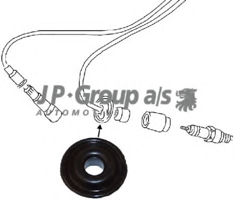 8192000206 JP+GROUP Ignition System Seal, spark plug stem