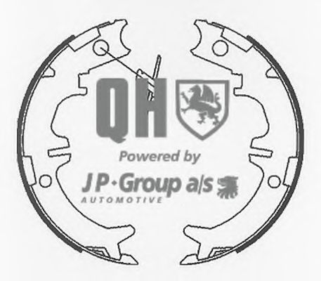 4863900319 JP+GROUP Brake System Brake Shoe Set, parking brake