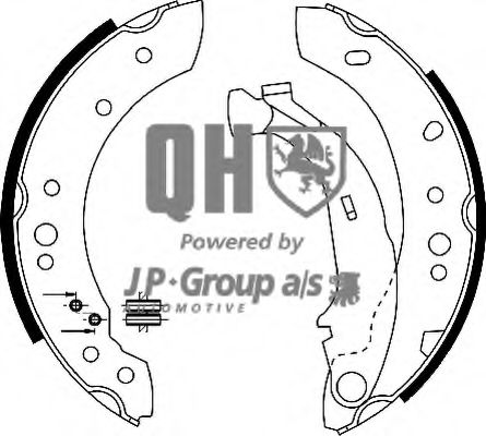 4163900519 JP+GROUP Brake Shoe Set