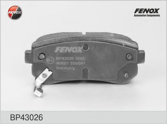 BP43026 FENOX Bremsanlage Bremsbelagsatz, Scheibenbremse