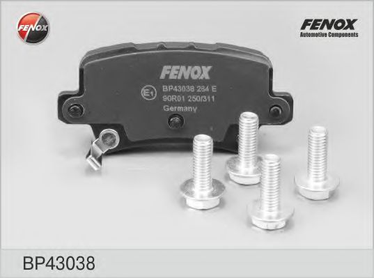 BP43038 FENOX Тормозная система Комплект тормозных колодок, дисковый тормоз